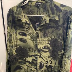 LARGE Fashion Nova Women’s Mini Shirt Dress 