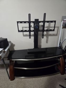 3-Tier Glass TV Stand with Mount
