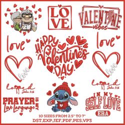 ( Choose Your Favorite Design)Valentine's Day Embroidered T-shirts Collection - Cute & Cozy Crewneck Pullovers - Romantic Heart