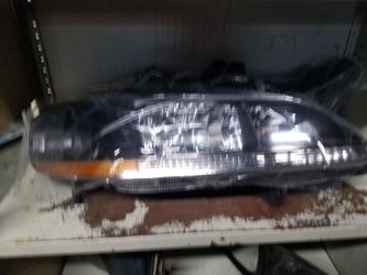 98-02 Honda accord black housing headlight pair