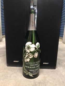 1971 Perrier Jouet Champagne 300cl 3000ml Jumbo Bottle Vintage Painted Flowers Display Magnum Large Huge Fleur  De France Flowers Painted Enamel