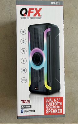 QFX MPX-621 Dual 6.5" Bluetooth Rechargeable Party Speaker