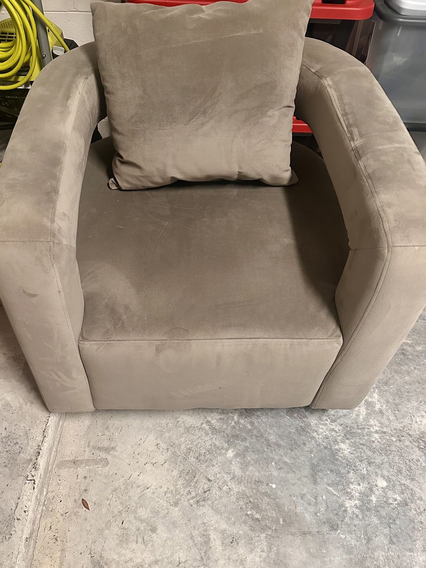 Gray Swivel Accent Chair