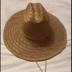 Like New Straw Sun Hat With Chin Strap