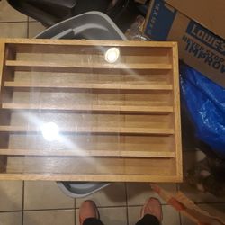 Wall Hanging Wooden Display Case
