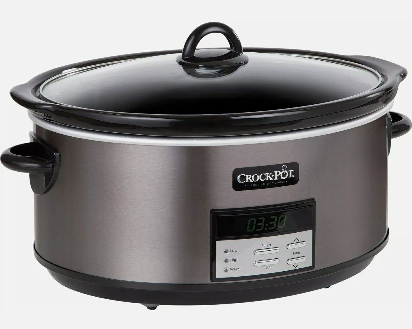 Crock-Pot - 8-Quart Slow Cooker - Black Stainless