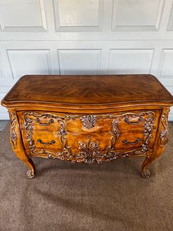 French Louis XV Style Carved Wood Bombe Chest