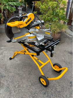 Dewalt Miter Saw with Dewalt rolling stand