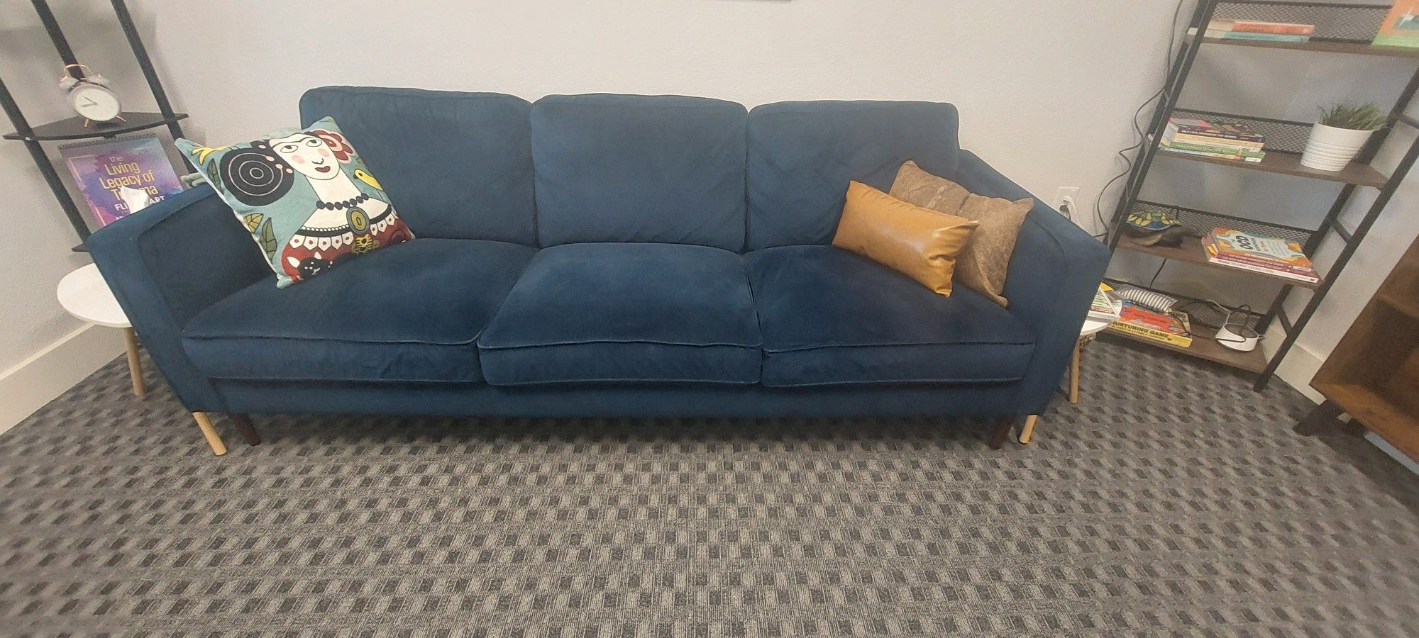 Blue Velvet Sofa
