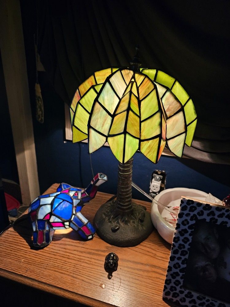 Stained Glass Palm Tree Tiffany Style Lamp