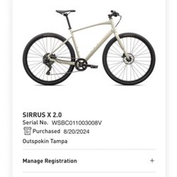 Specialized Sirrus x 2.0 - Like New - Ridden <20 Times