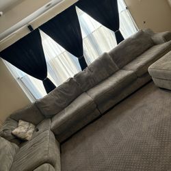 Sectional and ottoman