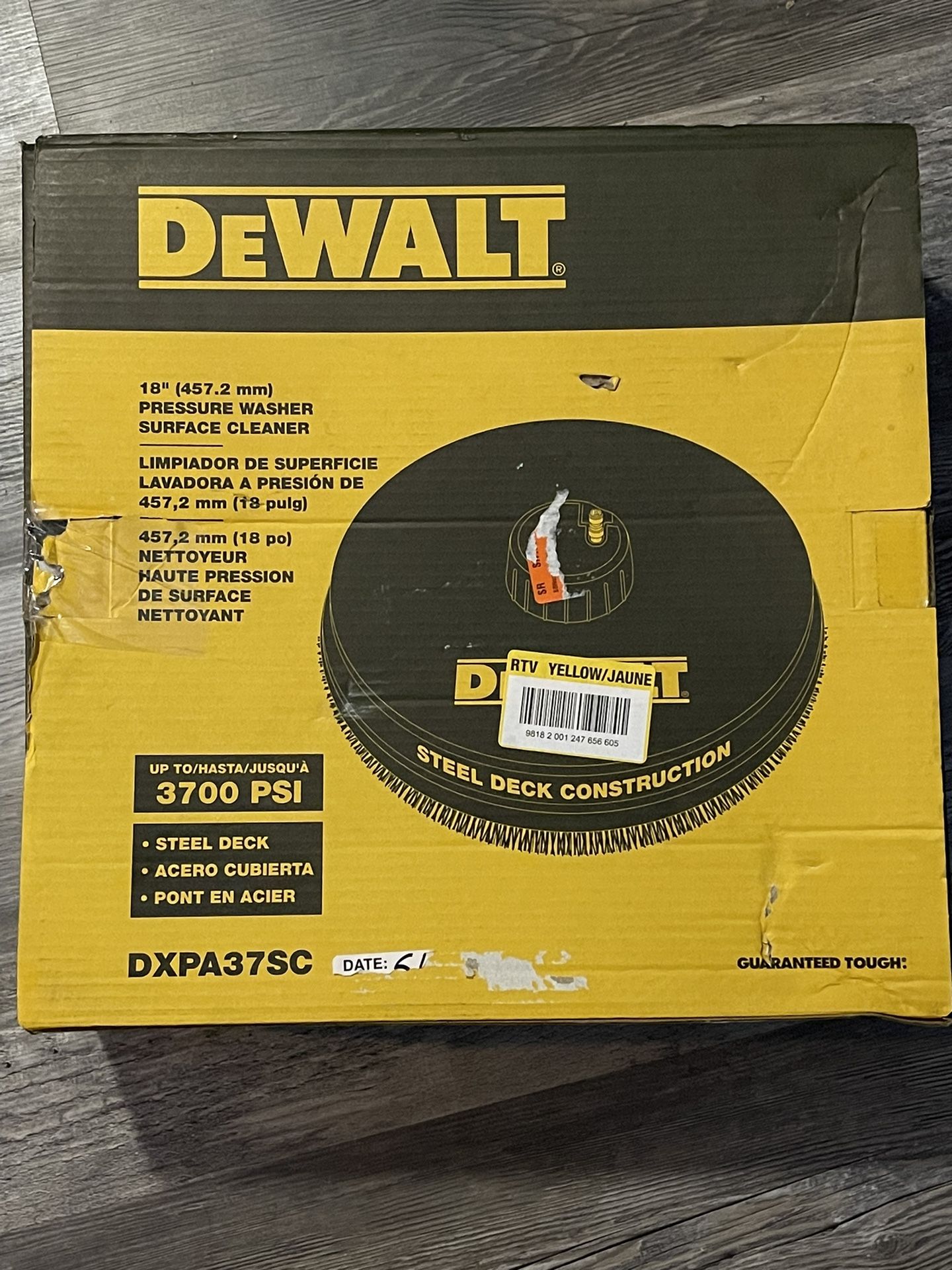 18” Dewalt Pressure Washer Surface Cleaner