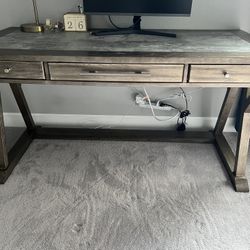 Wooden Office Desk 60” With 3 Drawers