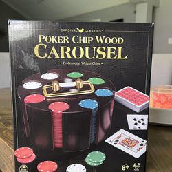 Poker Chip Wood Carousel 