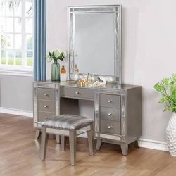 SALE! 3 Piece Vanity Set In Metallic Finish ONLY $599! Best Prices!