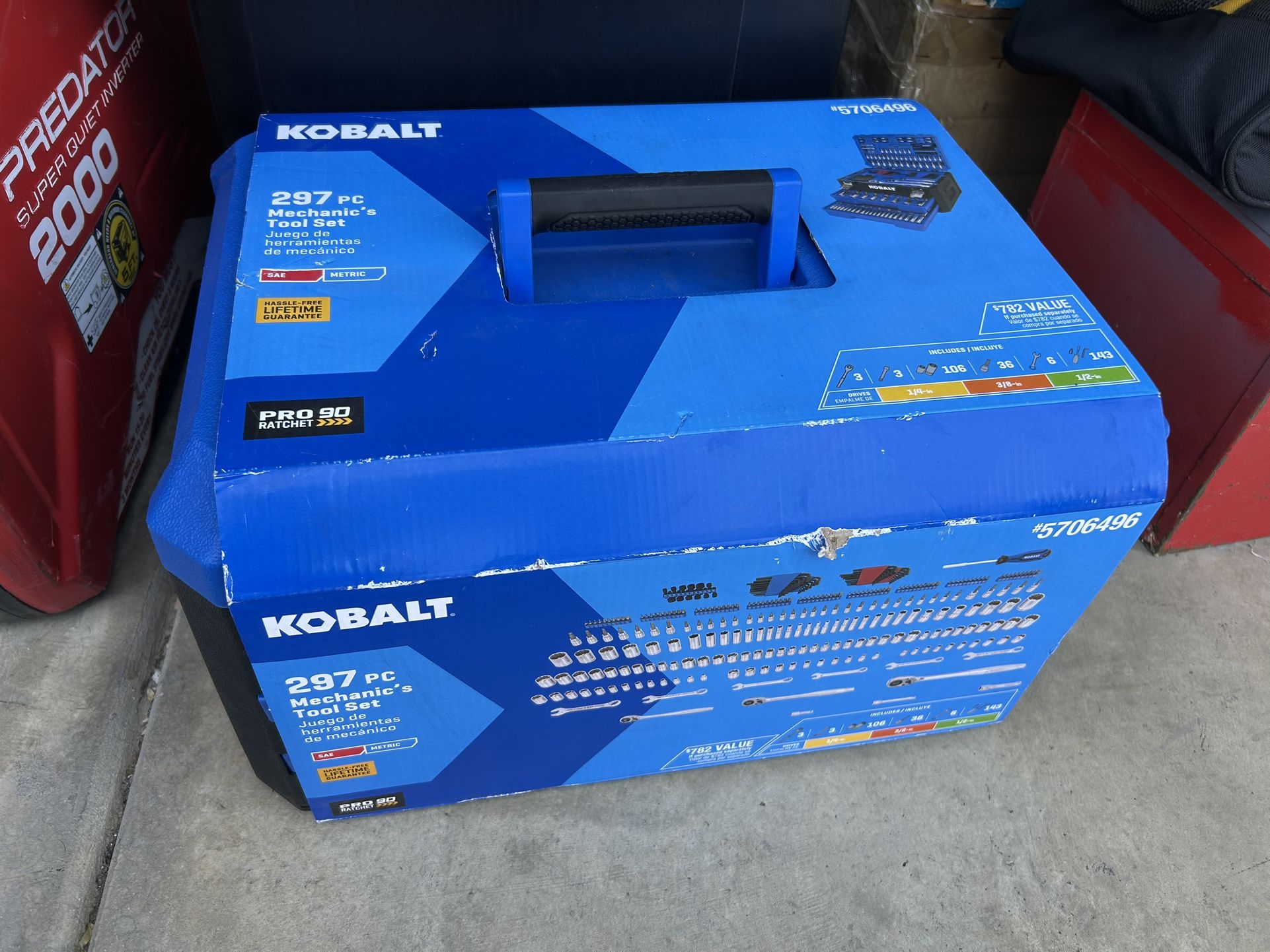 Kobalt Tool Box 298 Pieces New In Box Craftsman Milwaukee Dewalt Makita 