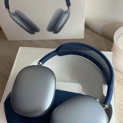 Blue AirPod Maxes