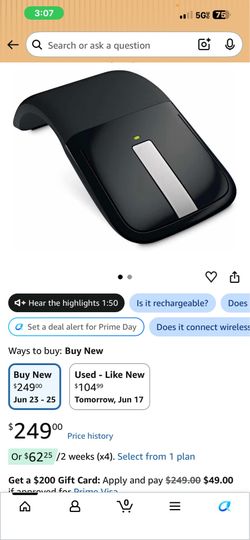 Microsoft bendable Bluetooth mouse