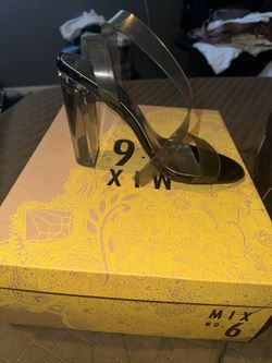 Clear Heels With Black 