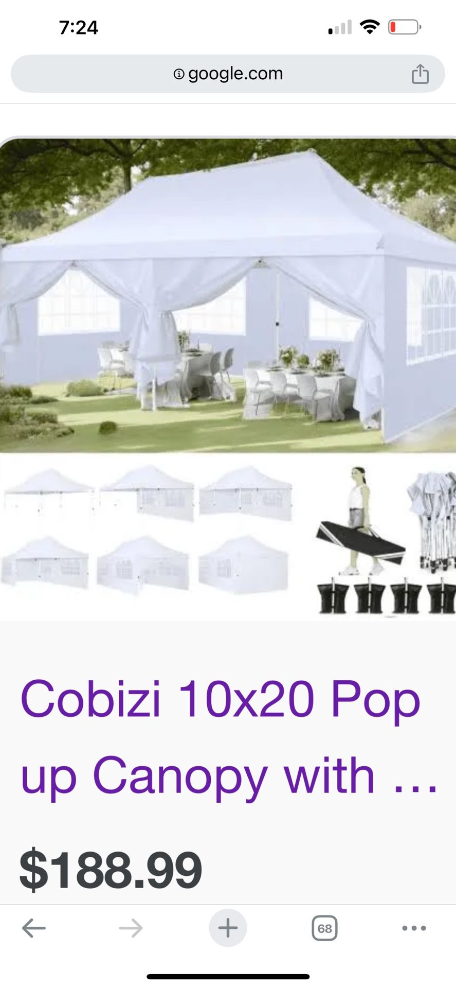 Cobizi 10x20 Feet