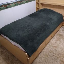 Very Nice Twin Size Captain's Bed 