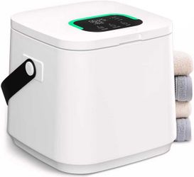 WEILAIANTIAN Towel Warmer – Bathroom Towel Heater with Timer, Leather Handle & Child Safety Lock