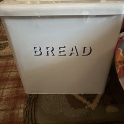 Large metal bread container