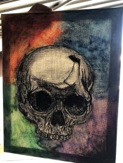 Canvas skull art