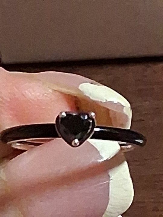 PANDORA ME BRAND NEW AUTHENTIC STERLING SILVER BLACK CHAKRA HEART RINGS 7 & 9 AVAILABLE