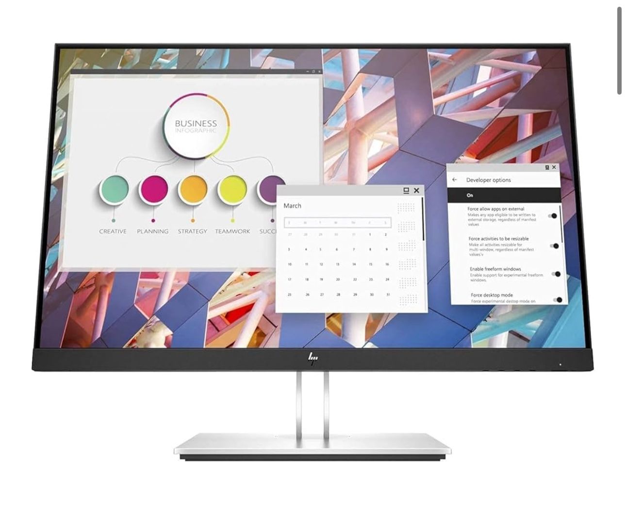 HP EliteDisplay E24 G4 24 Inch IPS LED Backlit, FHD 1920 x 1080, Blue Light Filter, HDMI, VGA, DisplayPort Monitor