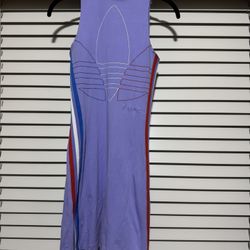 Adidas Purple Logo Sleveless Dress