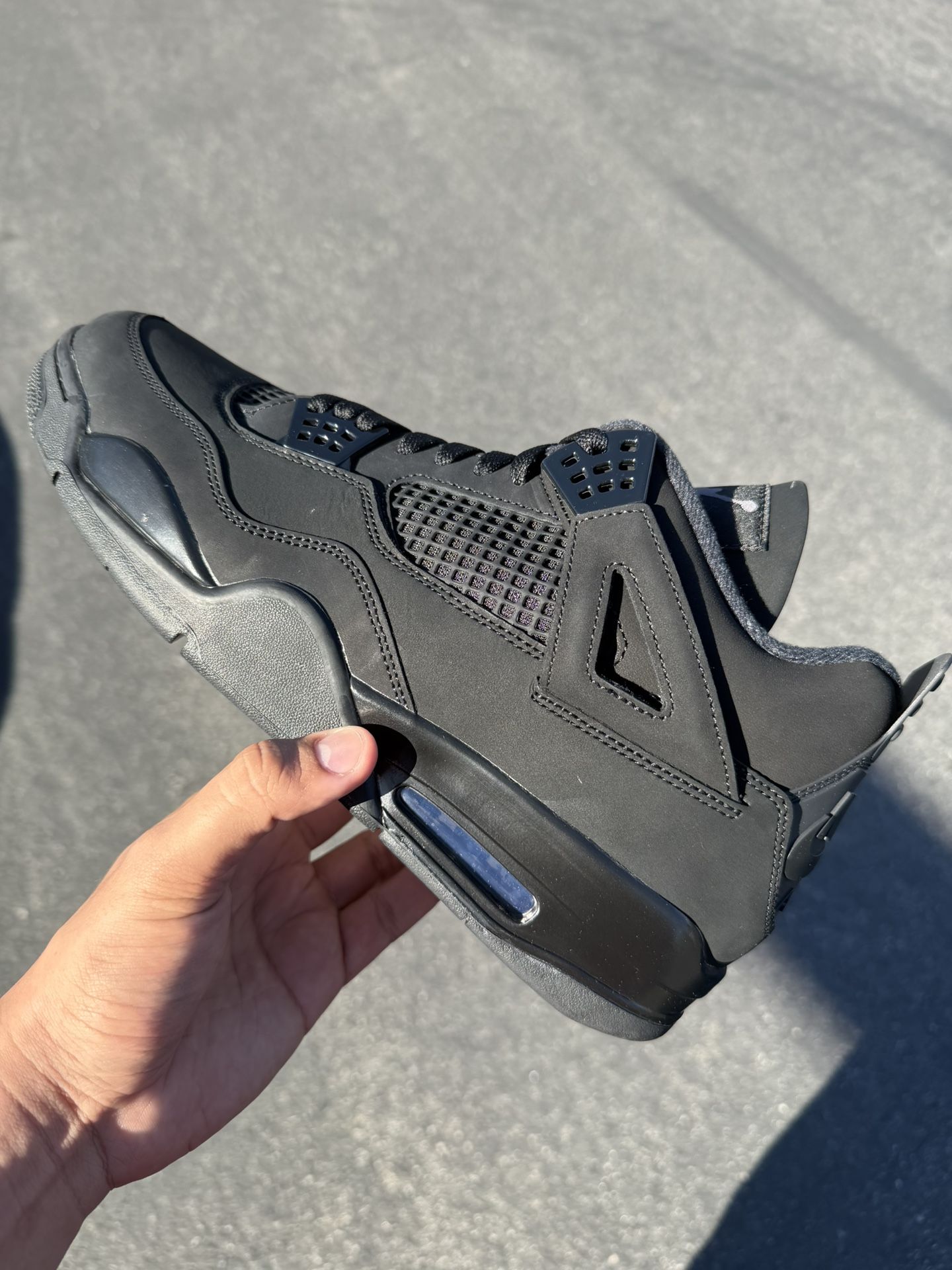 Black Cat Jordan 4 Size 13