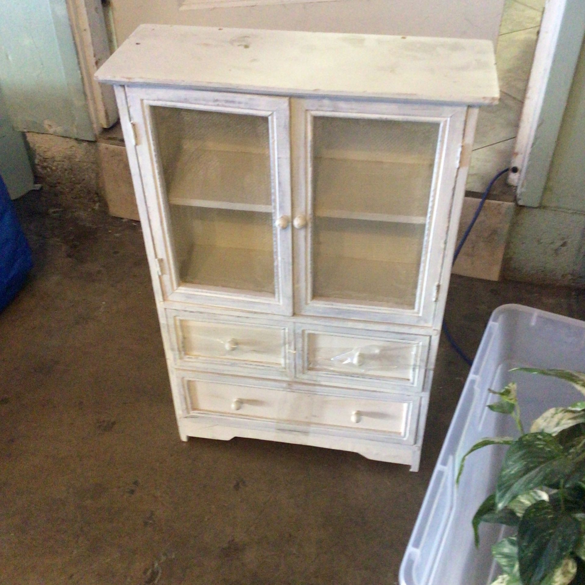 Small Tiny Vintage Cupboards Stand 