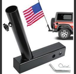 Flag pole hitch receiver mount new