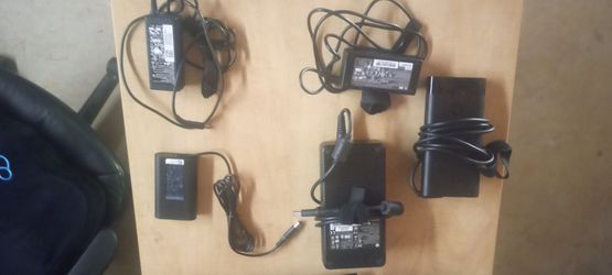 Laptop chargers no power cords.