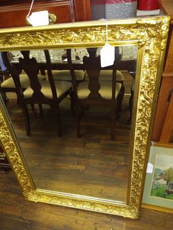 Gold gilded mirror