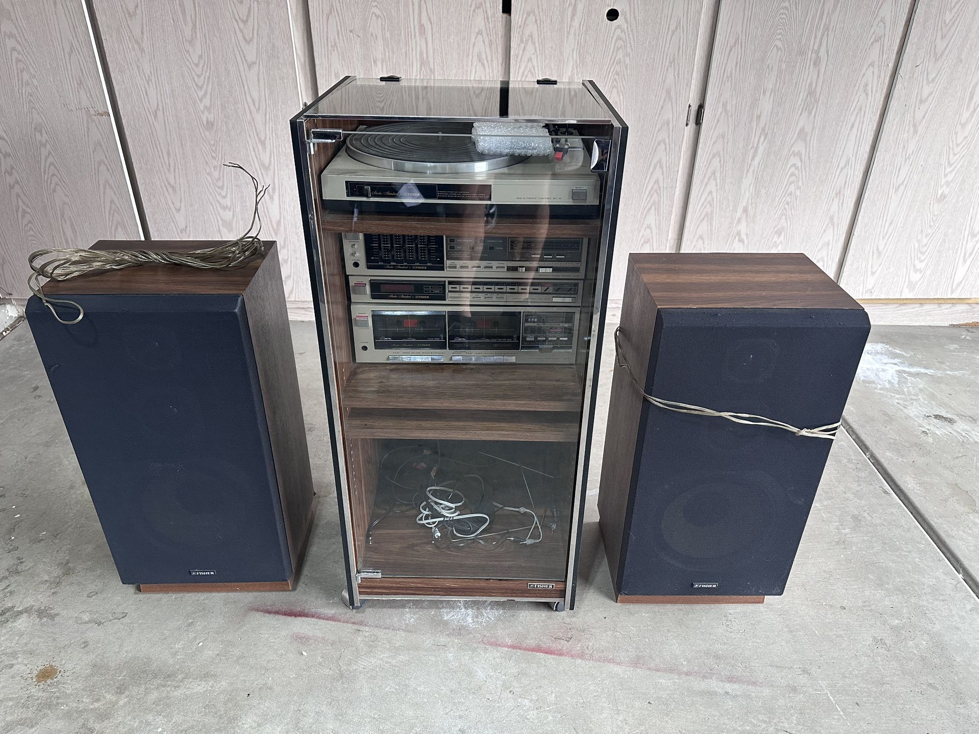 Vintage 1980s Fisher Entertainment Center/Record Player