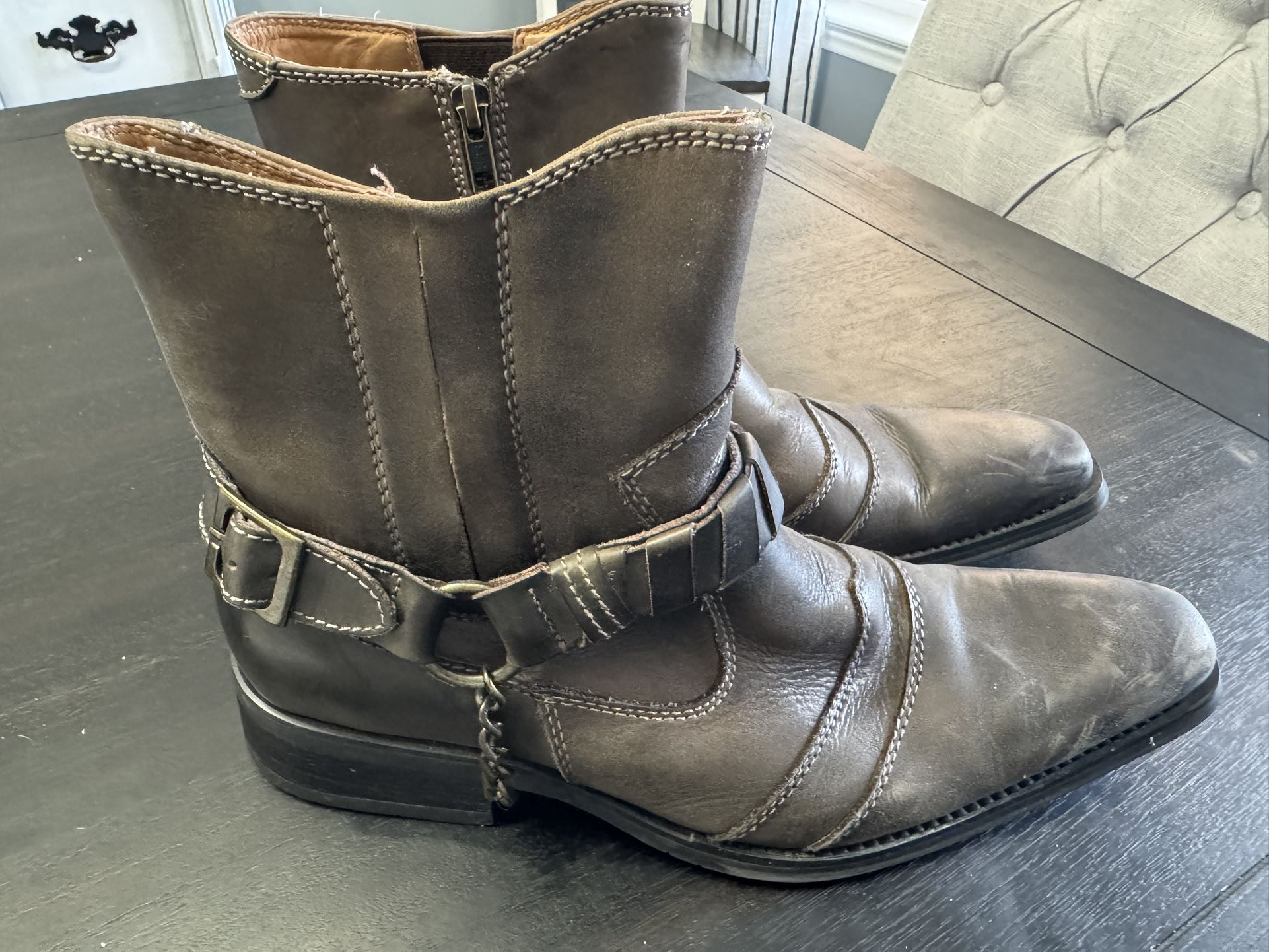 Men’s Steve Madden P-CHAYN Brown Leather Boots