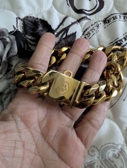 Cuban Link Dog Collar - Gold