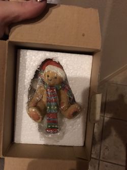Christmas cherished Teddy stocking holder small