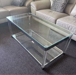 Glass coffee table