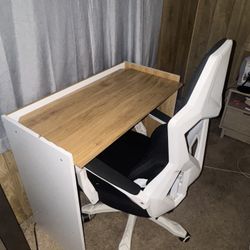 desk with chair