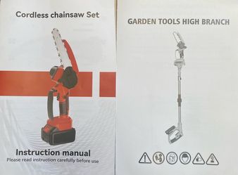 Cordless chainsaw set