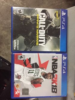PS4 Games - Call Of Duty Infinite Warfare and NBA2k18