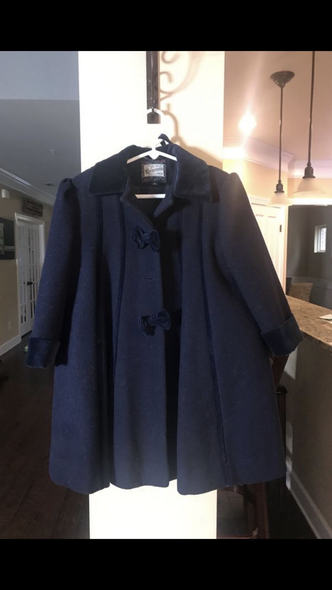 Rothschild, girl’s wool coat and hat (size 4)