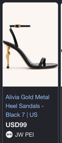 Jw Pei alivia gold metal heel sandals