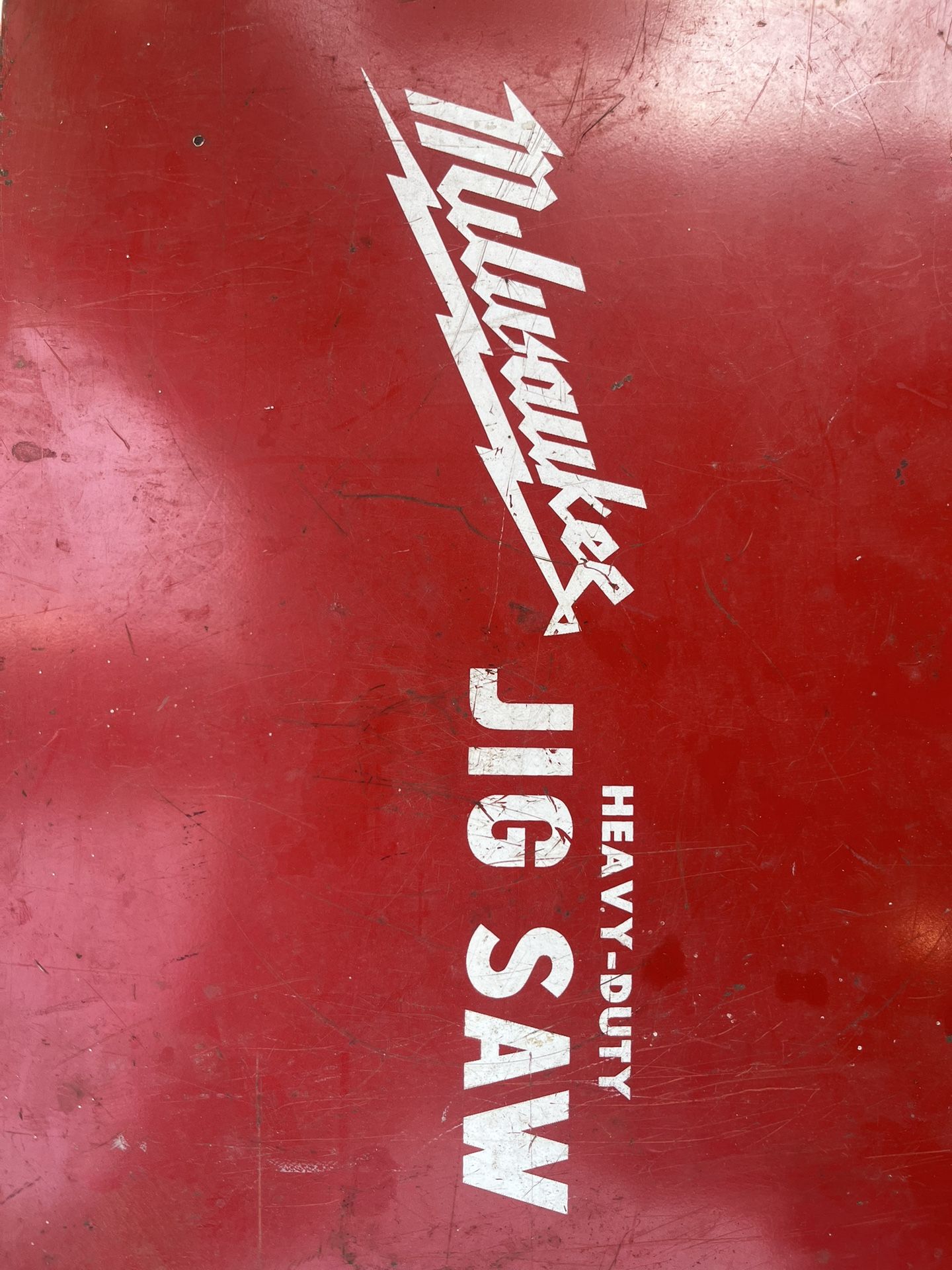 Vintage Milwaukee Jig Saw 6252 Heavy Duty W/metal Box Red