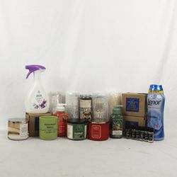 Febreze Bath & Body Works White Barn Lenor & More Candles Soap & More Lot of 22 