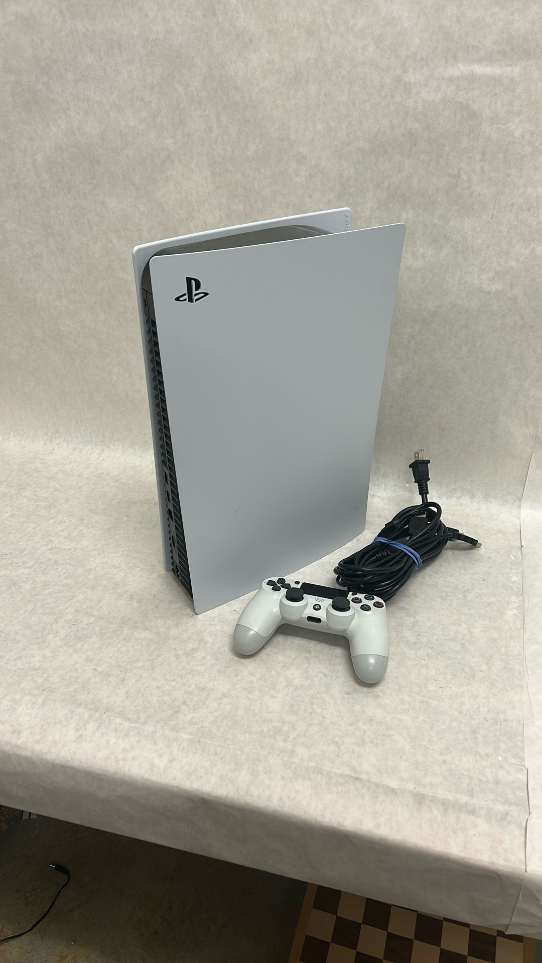 Sony PlayStation five digital with controller, charging cable, power, cord, and HDMI
